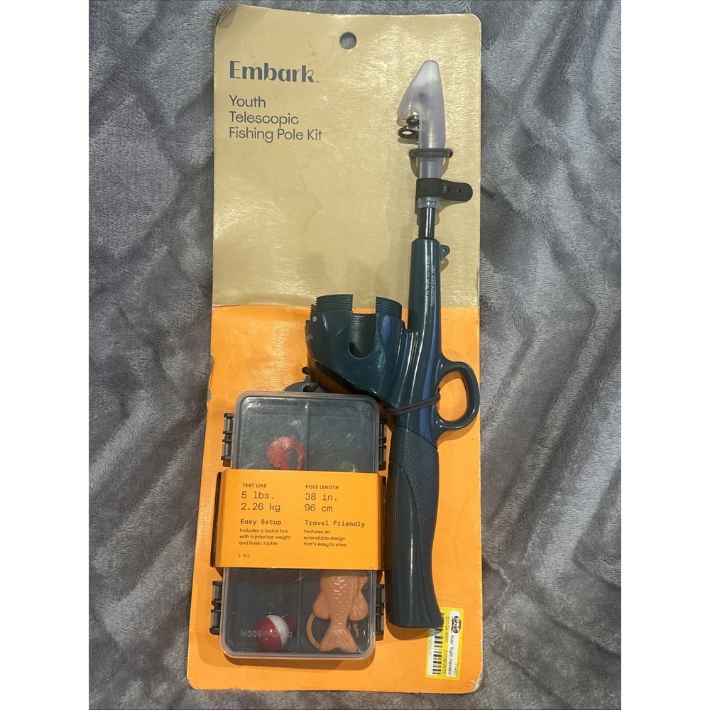 Kids' Right Handed Spincasting Conventional Fishing Rod and Reel‎ Combo - Embark